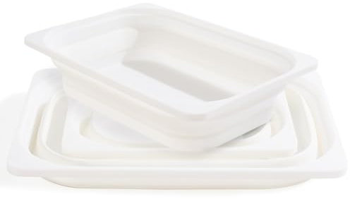 Mamimami Home Fregadero portátil plegable para niños, almacenamiento de escritorio sensorial, lavabo plegable para camping, lavado de frutas, ahorro de espacio, 2 unidades, color blanco