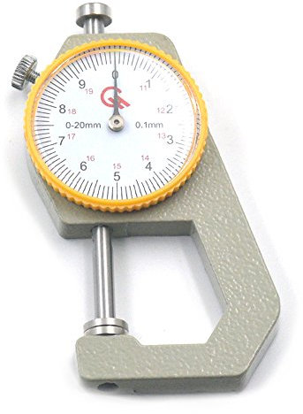 fujiyuan 1 pcs de piel Craft herramienta Medidor de espesor probador de medición 0 – 20 mm punta plana hoja Prockets