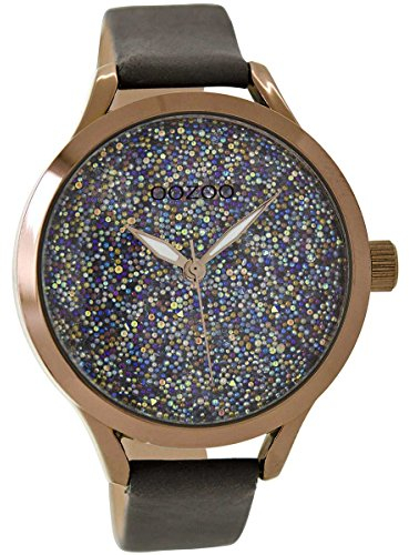 Oozoo Damen-Armbanduhr Elefantengrau 43 mm C8903