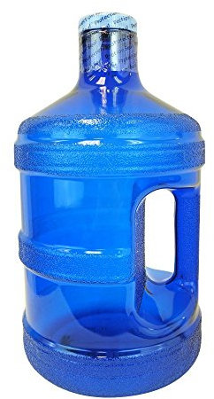 1 Gallon Leak-Proof BPA Free Reusable Plastic Drinking Water Big Mouth Bottle Jug Container with Holder Drinking Canteen