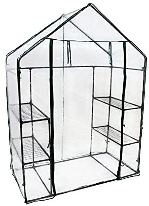 Oypla Replacement Spare PVC Cover for 3-Tier 4 Shelf Mini Walk-in Growhouse Garden Greenhouse