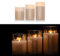 DbKW 3er Set Große LED Kerzen im edlen Glas-Zylinder, verspiegelt, Flackerfunktion, 10, 13 und 15 cm Höhe. Sehr Hochwertig und Elegant (3er Champagner)