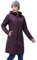 33,000ft Cappotto invernale da donna, leggero, parka impermeabile, giacca invernale lunga, giacca buffer, calda giacca trapuntata Thermolite con cappuccio, Melanzana viola., 46
