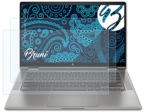 Bruni Screen Protector compatible with HP Chromebook x360 14c-ca0430ng Protector Film, crystal clear Protective Film (2X)