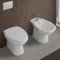 Inbagno Coppia di Sanitari Tradizionali Serie Karla con copriwater con Chiusura Tradizionale