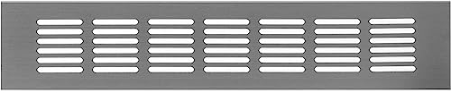 60x300mm Rectangular Rejilla de Ventilación de Aluminio, Plateado