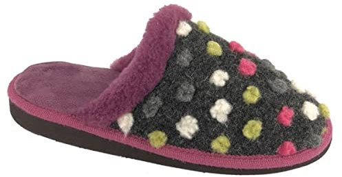 Sleepers Womens Donna Superlight Thermal Mule Slippers Purple 5 UK (LS319)