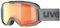 uvex elemnt FM - Skibrille für Damen und Herren - vergrößertes, beschlagfreies Sichtfeld - zugfreie Rahmenbelüftung - rhino matt/orange-orange - one size