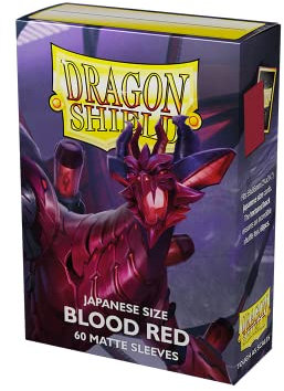 Dragon Shield Japanese Matte Sleeves - Blood Red 'Juusouken' (60 Sleeves)