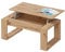 Habitdesign Mesa de Centro elevable Nova Color Roble Nodi y Blanco Artik salón Comedor Estilo nórdico 45-54x105x55 cm
