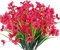 YKKJ 6 Bouquets Fleur Artificiel，Fleurs Artificielles Extérieures，pour Vase Intérieur Extérieur Plantes Suspendues Pot Jardin Porche Décor Mariage Ferme Décoration（Rose Rouge）.