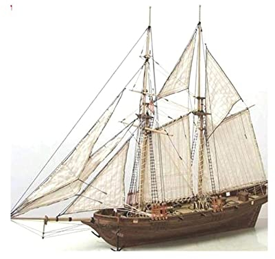 YUDIZWS Modellbausatz Schiff Holzschiff Modelle DIY Schiffsmodell Kit Schiffbausatz Segelschiff Bausatz Flaggschiff Modellschiff Holzmontage Segelboot Modell Spielzeug,A