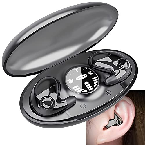 NEVRAH Earphones Bluetooth 5.3 Sleep, Auriculares inalámbricos Invisibles, Auriculares Deportivos, 2023 Ipx5 Waterproof, Pantalla LED, for Side Sleepers
