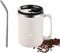 Lcxecnw 15 OZ Coffee Mug with Handle,Double Wall Vacuum Travel Mug,Coffee Mug with Flip lid and Straw,Reusable Stainless Steel Mug,for Home,Office,Travel,Camping,Outdoor(White)
