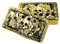 guyker Humbucker Pickup Cover (50mm/52mm Polabstand) - Cupronickel Brücke und Hals Pickups Rahmen Set Ersatzteile für Les Paul LP Style E-Gitarre, Skelett-Stil, Gold