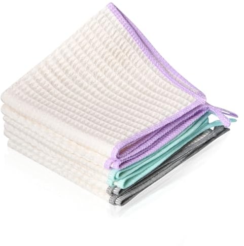 HOTUT Bayeta Cocina,6pcs Paños de Microfibra,Bayeta Sueca Super Absorbente,Paño de Limpieza de Microfibra con gran capacidad de absorción,No deja marcas y pelusas,Paños Magica sin Pelusa