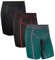 DANISH ENDURANCE Mens Boxers, Anti Chafing, Long Leg or Regular, Sports Underwear Men, Running Boxers, 3 Pack, Multicolor (1x Black, 1x Black/Red, 1x Green) Longer Legs, Medium