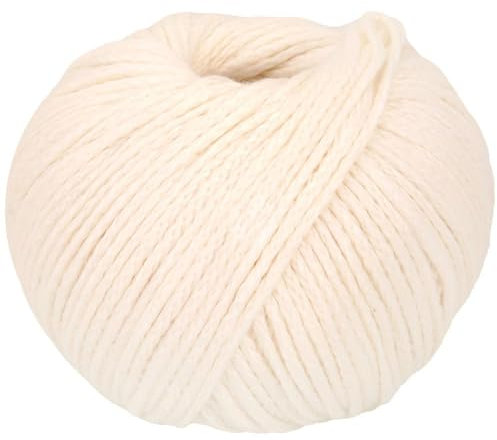 LANA GROSSA Puro Vegano | Kettgarnkonstruktion ohne tierische Fasern | Handstrickgarn aus 65% Baumwolle, 20% Lyocell (Tencel) & 15% Polyamid | 50g Wolle zum Stricken & Häkeln | 90m Garn FB 1