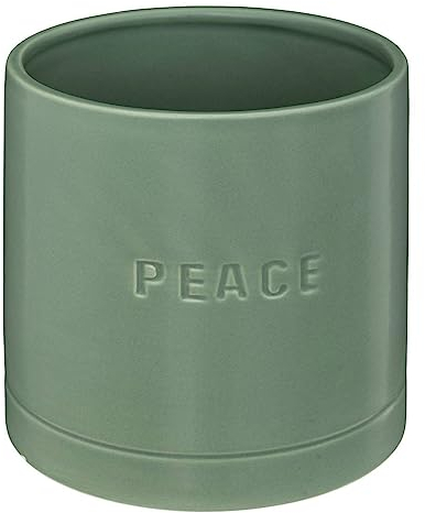 Atmosphera - Cache-pot Avi en pot en céramique D14cm vert de gris