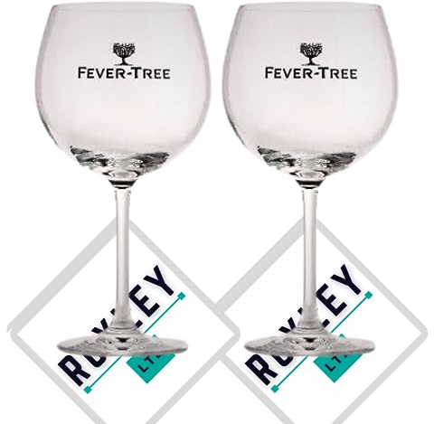 Roxley 2 x Fever Tree Large Gin Goblet Balloon Glass X2 Glasses
