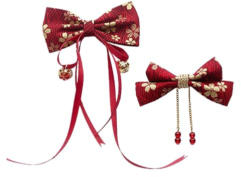 minkissy Fermacapelli 2Pcs Ragazze Mollette Per Mollette Per Le Ragazze Clip Di Rossi Clip Di Delle e Perni Di Stile Laterali Di