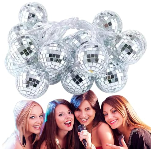 Disco-Kugelkette, LED-Disco-Kugel-, Vintage, energiesparend
