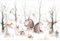 Bilderwelten Fototapete Kinderzimmer 190cm x 288cm Aquarell Wald-Tiere Kinder Vliestapete Tapete Wanddeko Ideen Wandtapete Wallpaper Kindertapete