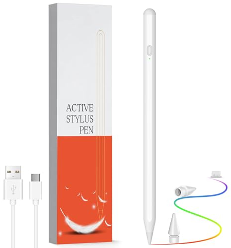 Stylus Stift für iPad (2018-2023)-Hochpräzise,Handflächenerkennung, Neigungsempfindlich Magnetisches Pen Kompatibel mit iPad/iPad Pro/iPad Mini/iPad Air