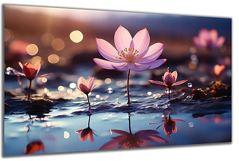 DARO Design - Wand-Bild auf 6mm HDF 84x56 cm See-Rose - Wand-Deko Bilder Geschenk