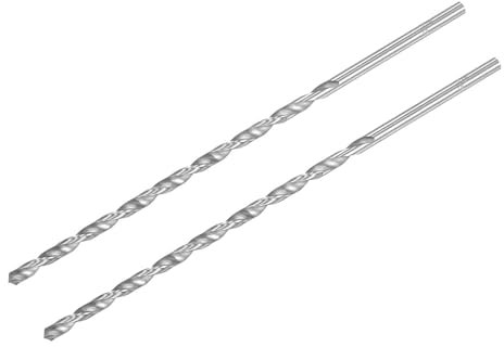 TA-VIGOR 2Pcs 5mm Extra Long Twist Drill Bits, 200mm Length High-Speed Steel HSS Straight Shank Spiral Drill Bits for Wood Metal Aluminum Plastic