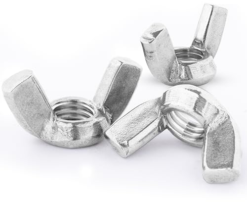 Topnorm24 – DIN 315 Flügelmuttern M5-10 Stück Schmetterlingsmuttern Edelstahl A2 V2A metrische rostfreie hochwertige Flügelmutter Wing Nut (10, M5)