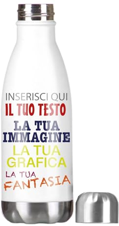 Gruppo Veneziano - Borraccia personalizzata - Borraccia termica acciaio inox 500ml personalizzata - personalizza ora con immagini, testi o nomi