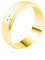 Herren Goldring 750 Echtgold, Männer 18K Gelbgold Schlichter Ehering mit Kreuzmuster (Größe Anpassen)