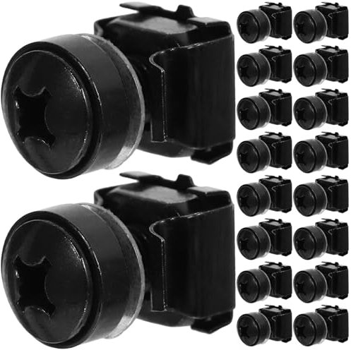 Artibetter 50pcs Cage Nuts for Server Racks Screws for Equipment Network and Cabinets Easy to Install Black Replacement Accessory
