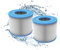 LKH Reusable Lay-Z-Spa Pool Filter Cartridge Pack of 2 - Antimicrobial Water Filter Size VI Pool Cleaning Filter - Easy To Clean Replacement Filters For Best-way Inflatable Pool 3.1x4.2 Inch