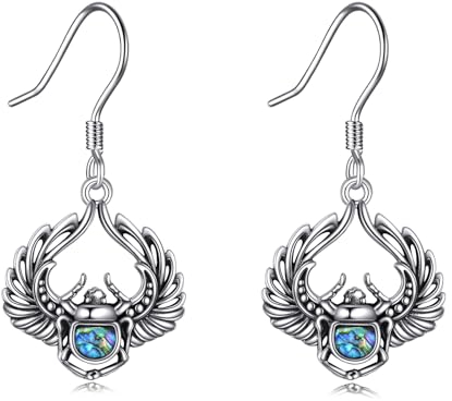 ONEFINITY Skarabäus Ohrringe 925 Sterling Silber Skarabäus Käfer Ohrringe Ägyptische Schmuck Geschenke für Damen