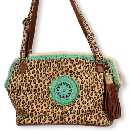 DWAM Dog with a Mission - Hundetasche - Hundetragetasche für kleine Hunde - Welpentasche - Transporttasche - Hundereisetasche - Leopard Lily - Tierprint - Einheitsgröße 45 x 30 x 27 cm