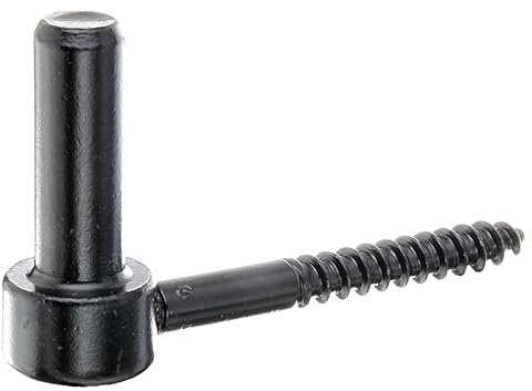 Alberts 863890 Gond à visser | crochet en J, avec filetage coupé | laque noire pour immersion | cote axe Ø16 mm | longueur 110 mm | kit de 10