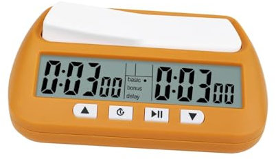 Baoblaze Internationaler Schachtimer, Schachuhr, Turnieruhr für internationales Schachspiel, Geschenke für Partys, Schachspiel, GELB