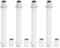 PATIKIL Gerades Rohr-Lampen-Stiel-Set, Lampenstiel 4 Stück M10 Kohlenstoffstahl 100mm (3,94) lange doppelseitige Gewindestange mit Kupplungsmutterhülse für Kronleuchter, Weiß