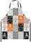 Eishockey Chef Schürze Für Backen Garten,Wintersport Hockey Puck Schürze,Sport Spiel Kochschürze Für Kellnerin Kellner,Geometrische Patchwork Lätzchen Schürze,Buffalo Plaid Küchenschürze Für Chef