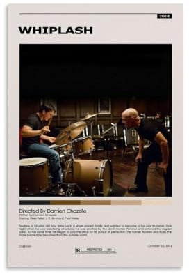 Mensise Filmposter, Whiplash-Filmposter, klassische Film-Leinwand, Musikposter für Zimmer, ästhetische Leinwand, Wandkunst, Schlafzimmerdekoration, 30 x 45 cm
