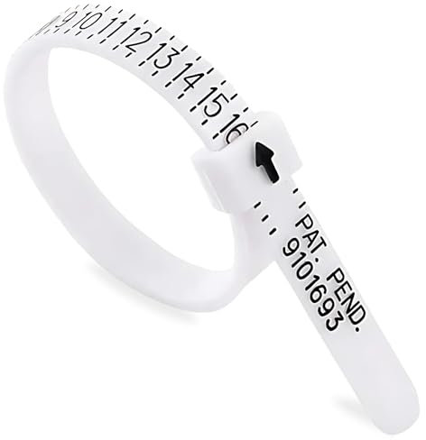 Ring Sizer US - Adjustable Ring Measurement Tool - 1-17 Sizing - Wedding Ring Sizer Gauge For Men and Women