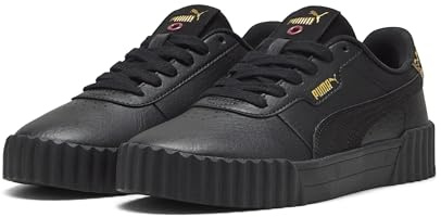 PUMA Baskets Carina 3.0 Animal Flair pour Femme, Puma Black PUMA Gold, 39 EU