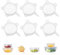 Lot de 6 couvercles en silicone extensibles pour pots à yaourt, ronds, en silicone, extensibles, 6,5 cm, pour bols, tasses, boîtes, fruits
