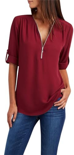T Shirt Femme Promo Chemisier Femme Fleurie Chemisiers Et Blouses Femme Dentelle Haut Femme Rose Fushia Tee Shirt Femme Ete Coton Tunique Femme Grande Taille Orange Destockage Vetement Femme