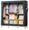Kleiderschränke aus Stoff. Leinwand-Kleiderschrank for Schlafzimmer, Kleiderschrank, Aufbewahrungsorganisator, Schlafzimmer-Garderobe, tragbarer Klappschrank, Umkleideraum, Kleiderstange(170*146CM)