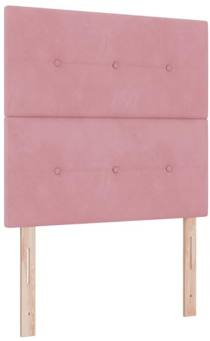 vidaXL Kopfteil Rosa 80 cm Samt, Elegante Schlafzimmer-Dekoration, modernes rechteckiges Kopfteil, stylisches gepolstertes Samt, Bequeme schaumgefüllte Planke