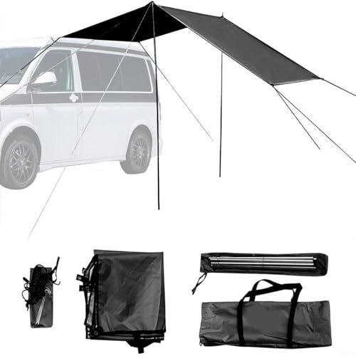 Auvent de voiture, protection solaire pour camping-cars, pare-soleil universel imperméable, voile solaire pour camping en plein air, SUV, camion, camionnette, camping-car, remorque, 300 x 200 cm