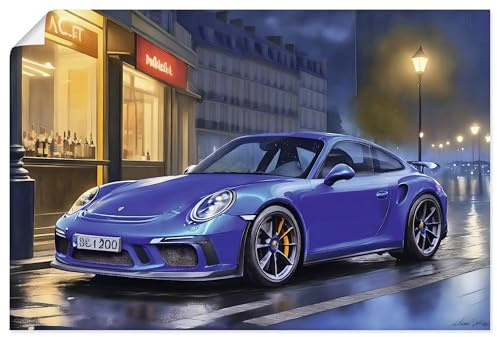 ARTLAND Wanddeko Poster & Kunstdrucke Wandposter 120x80 cm aesthetic room decor Sportwagen Auto Klassiker Porsche 911 U5PS